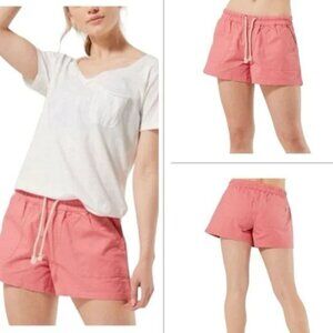 Pact Pink Drawstring Twill shorts